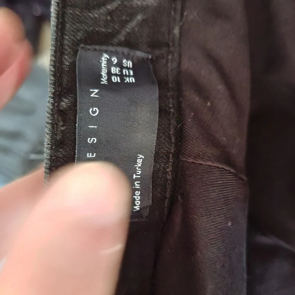 Asos Maternity Design Black Wide Leg Maternity Jeans Size 6 - Picture 2 of 7